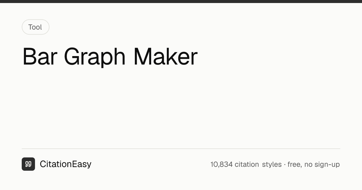 Bar Graph Maker - Grouped, Stacked & APA-Style Bar Charts | CitationEasy