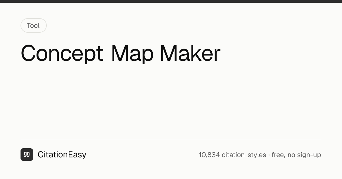 Concept Map Maker - Concepts and Linking Phrases | CitationEasy