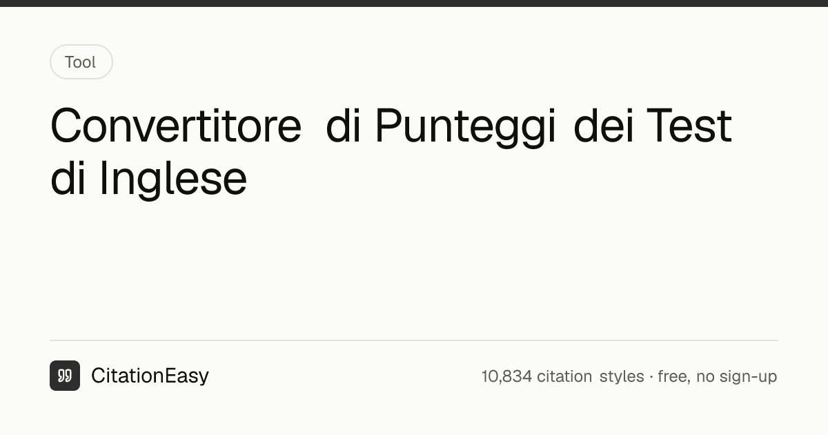 Convertitore di punteggi dei test di inglese - IELTS, TOEFL, PTE ...