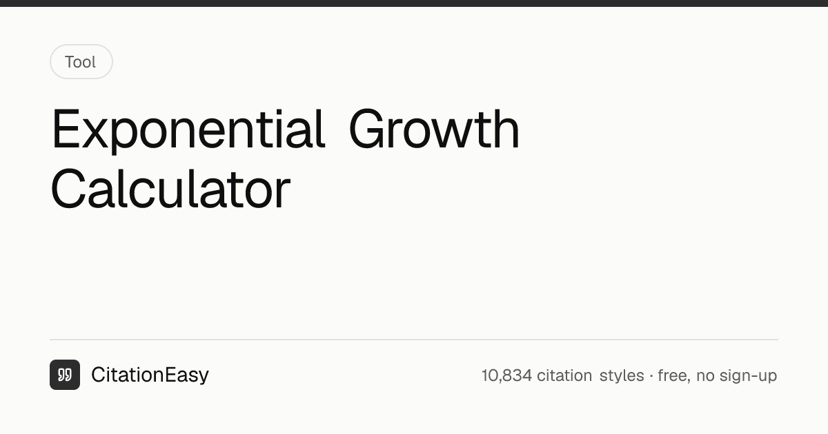 Exponential Growth Calculator - Growth, Decay and Doubling Time ...