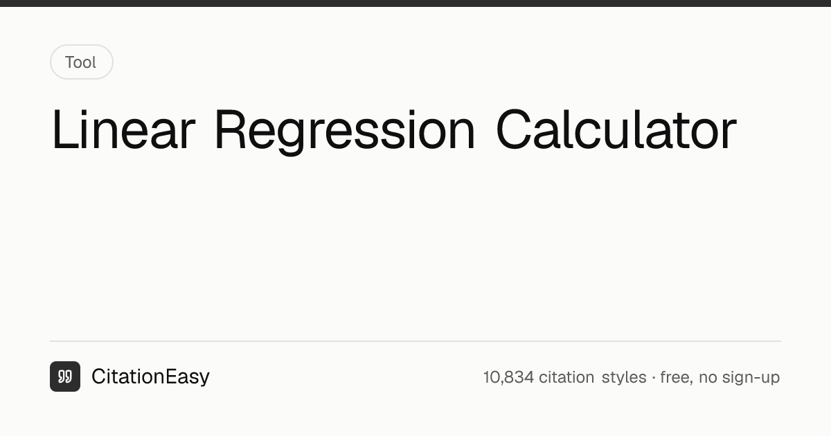 Linear Regression Calculator - Slope, R², P-Value & Prediction ...
